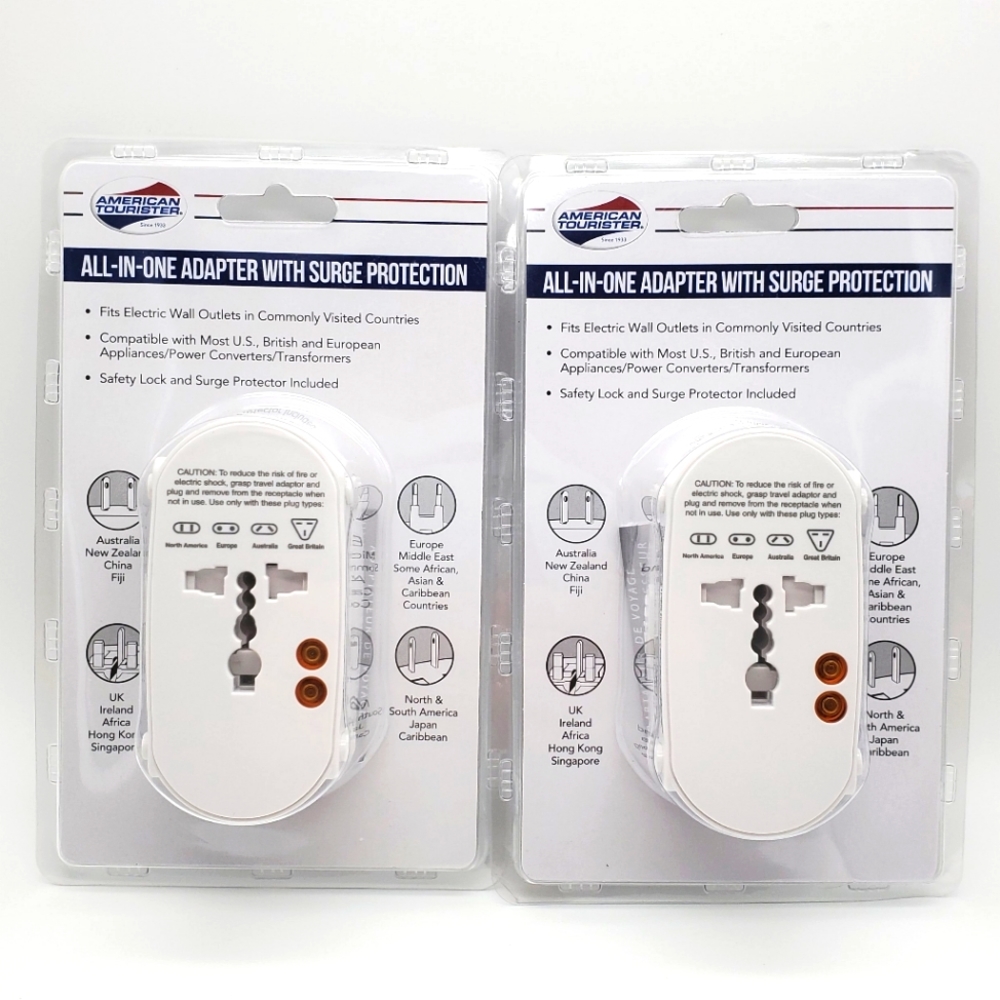 Pack-2 All-in-one Adapter with surge protection